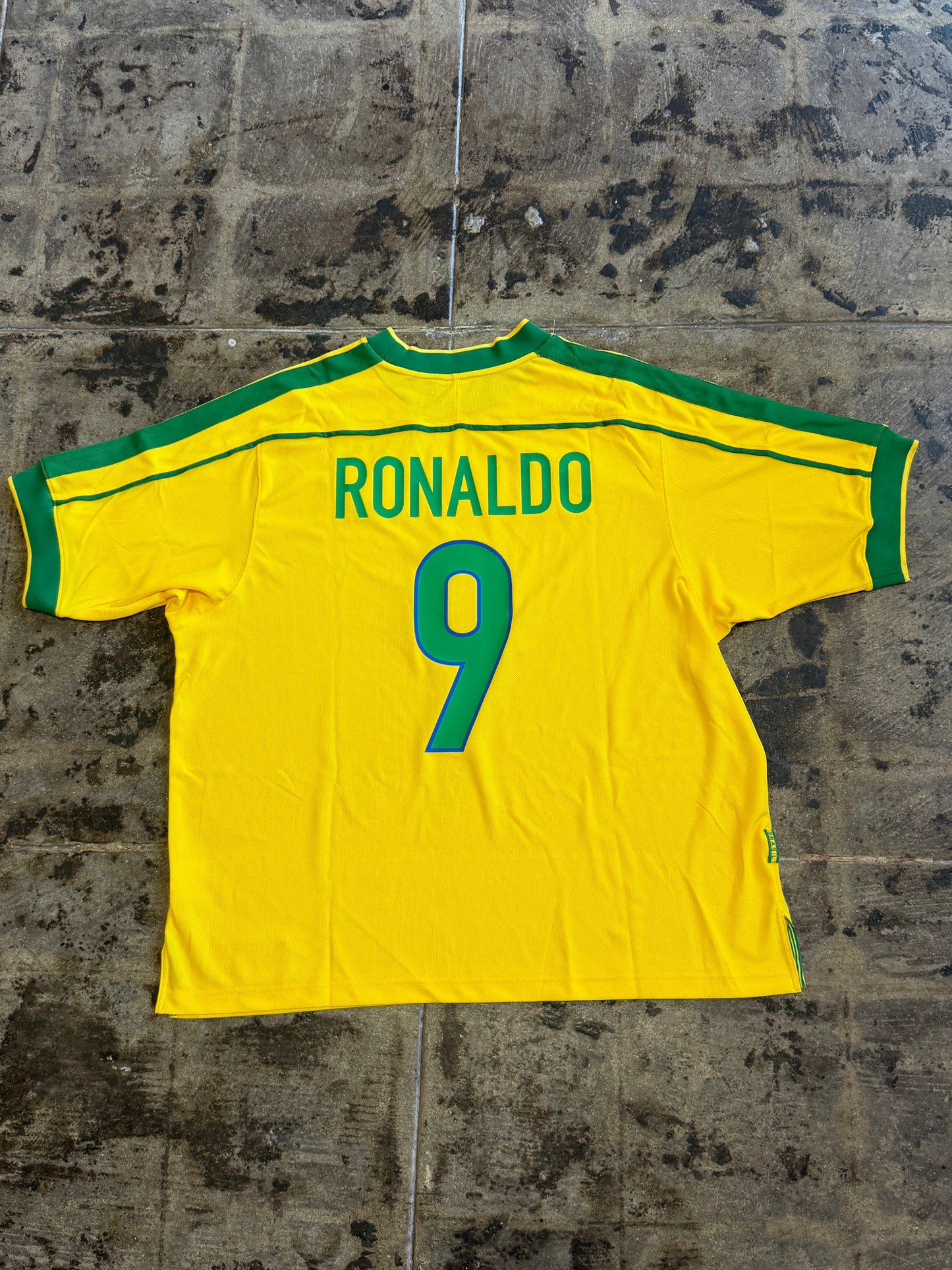 NIKE BRASIL 1998 REISSUED RONALDO #9 JERSEY