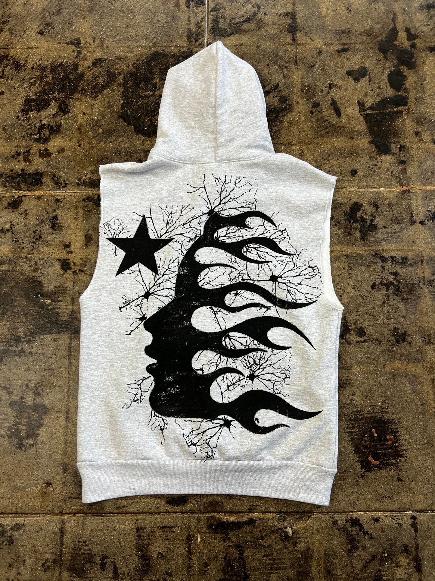 HELLSTAR GREY CUTOFF HOODIE BOOT