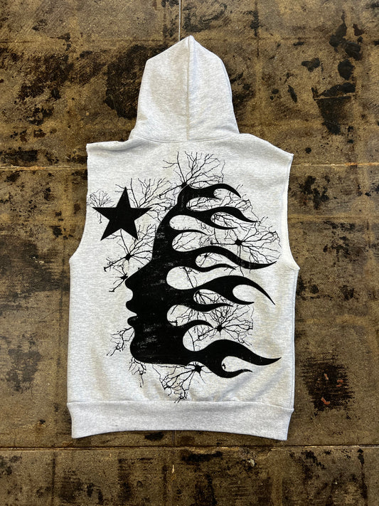 HELLSTAR GREY CUTOFF HOODIE BOOT