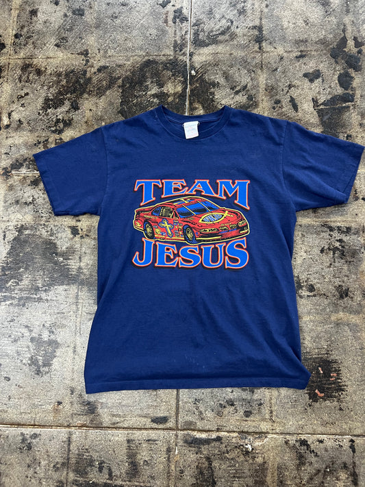 TEAM JESUS RACE CAR NAVY TEE