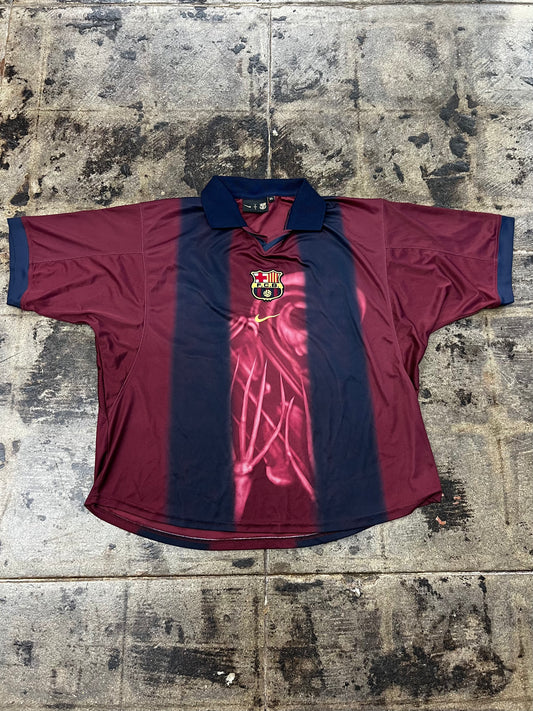TRAVIS SCOTT x NIKE x FC BARCELONA RETRO 2000/01 HOME SKELETON JERSEY