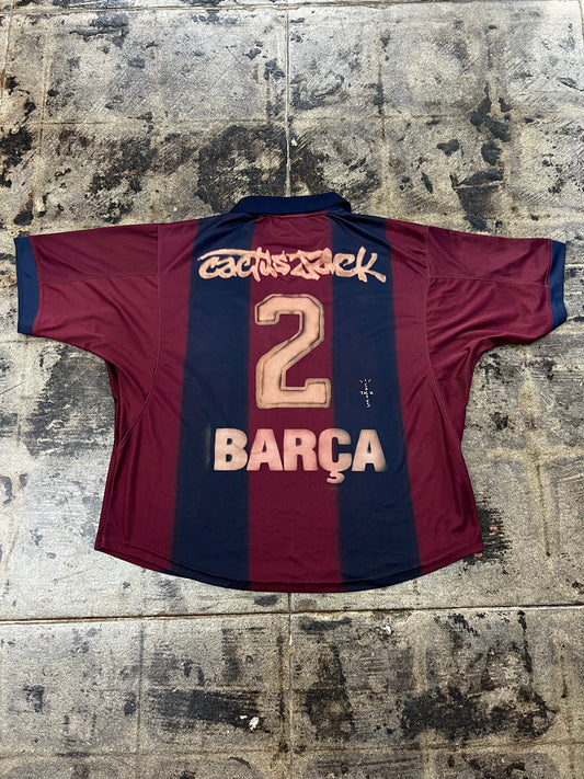 TRAVIS SCOTT x NIKE x FC BARCELONA RETRO 2000/01 HOME SKELETON JERSEY