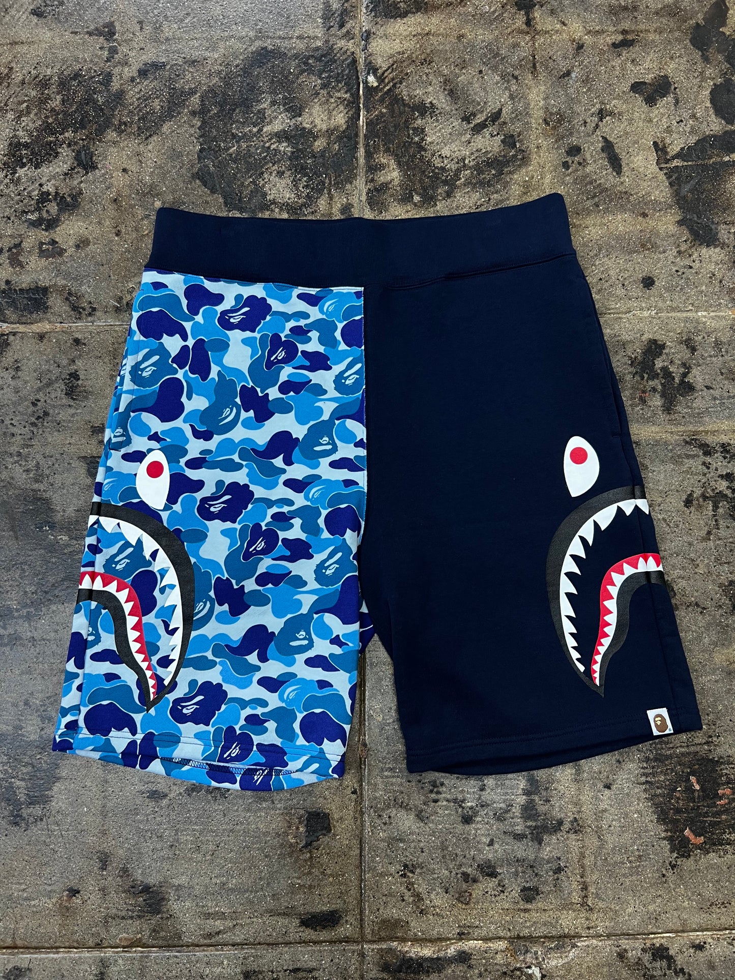 BAPE ABC CAMO SIDE SHARK SWEAT SHORTS