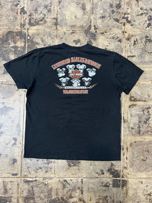 BLACK HARLEY-DAVIDSON WASHINGTON TEE