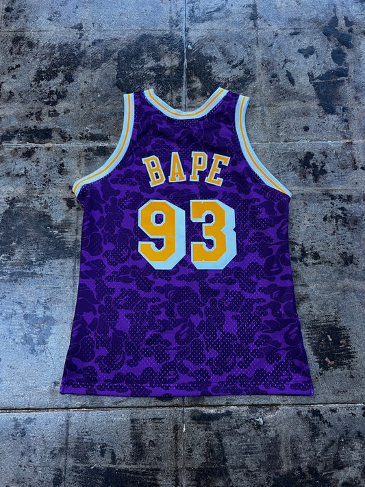 BAPE x MITCHELL & NESS LAKERS ABC BASKETBALL SWINGMAN JERSEY