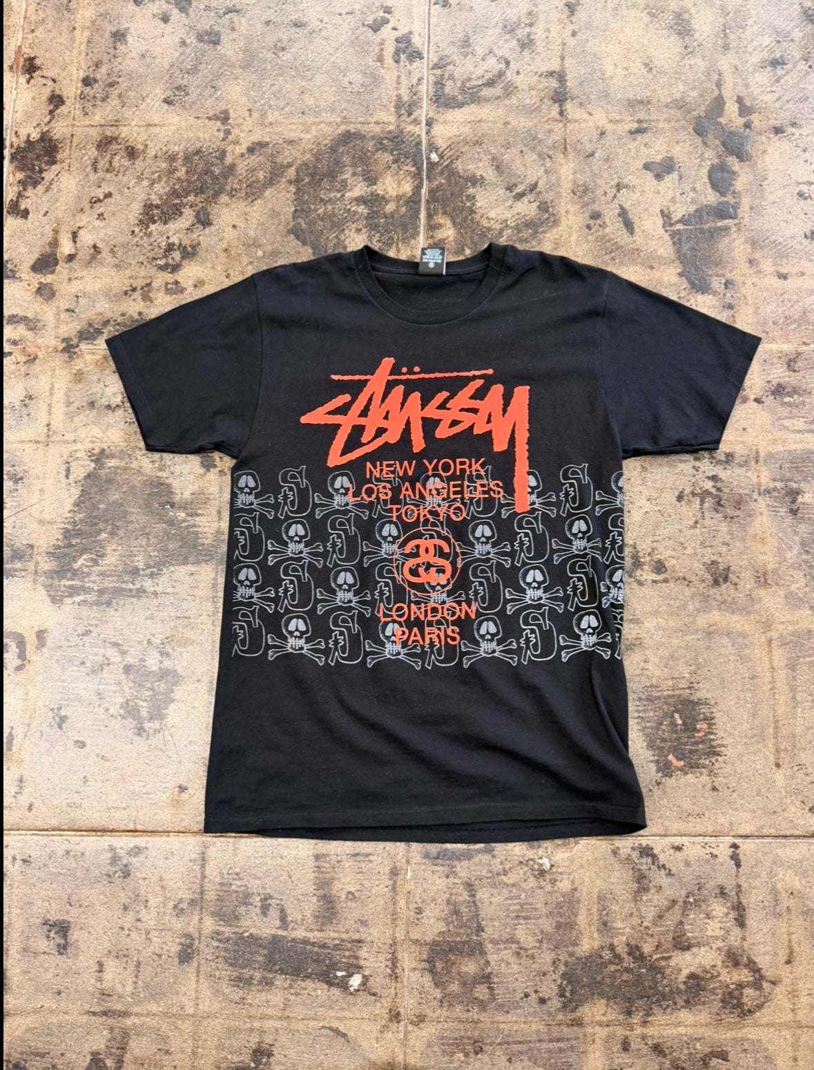 STUSSY WORLD TOUR BLACK TEE