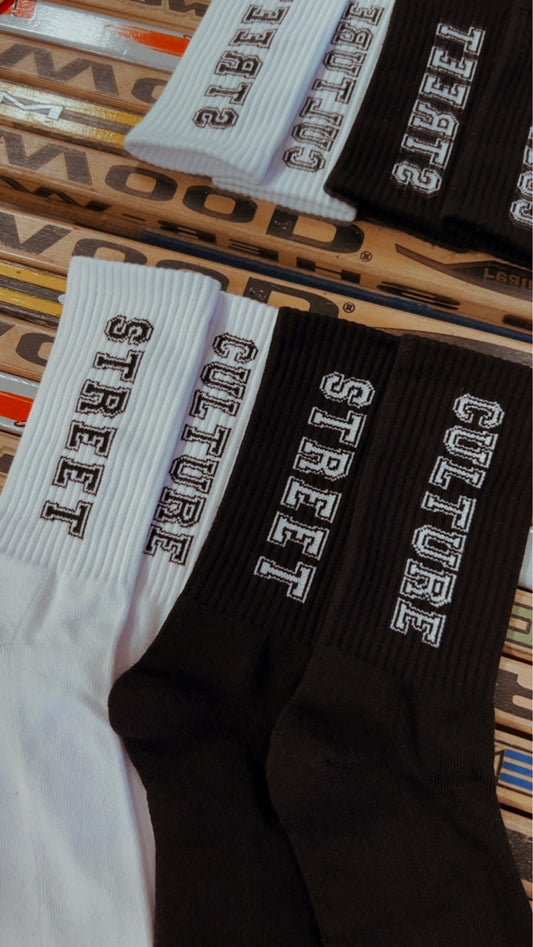 STREET CULTURE COLLEGE TEXT SOCKS