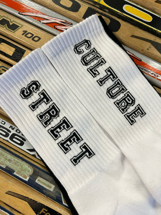 STREET CULTURE COLLEGE TEXT SOCKS