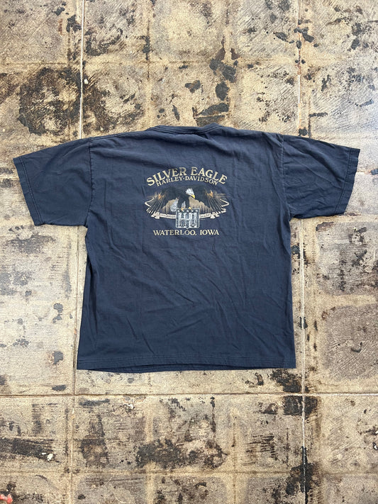 BLACK HARLEY-DAVIDSON IOWA POCKET TEE