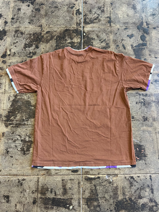 SUPREME LAYERED SHORT-SLEEVE TOP BROWN