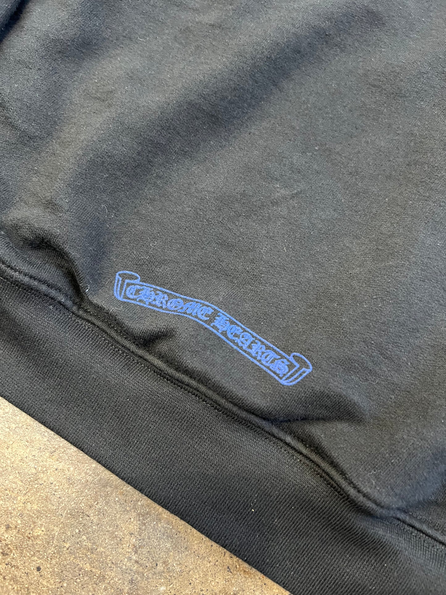 CHROME HEARTS THERMAL BLUE LETTER FULL ZIP UP BLACK