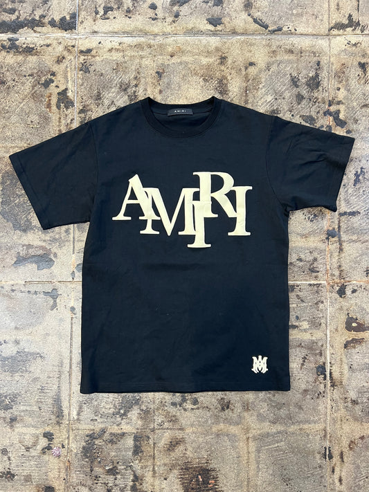 AMIRI STAGGERED LOGO TEE