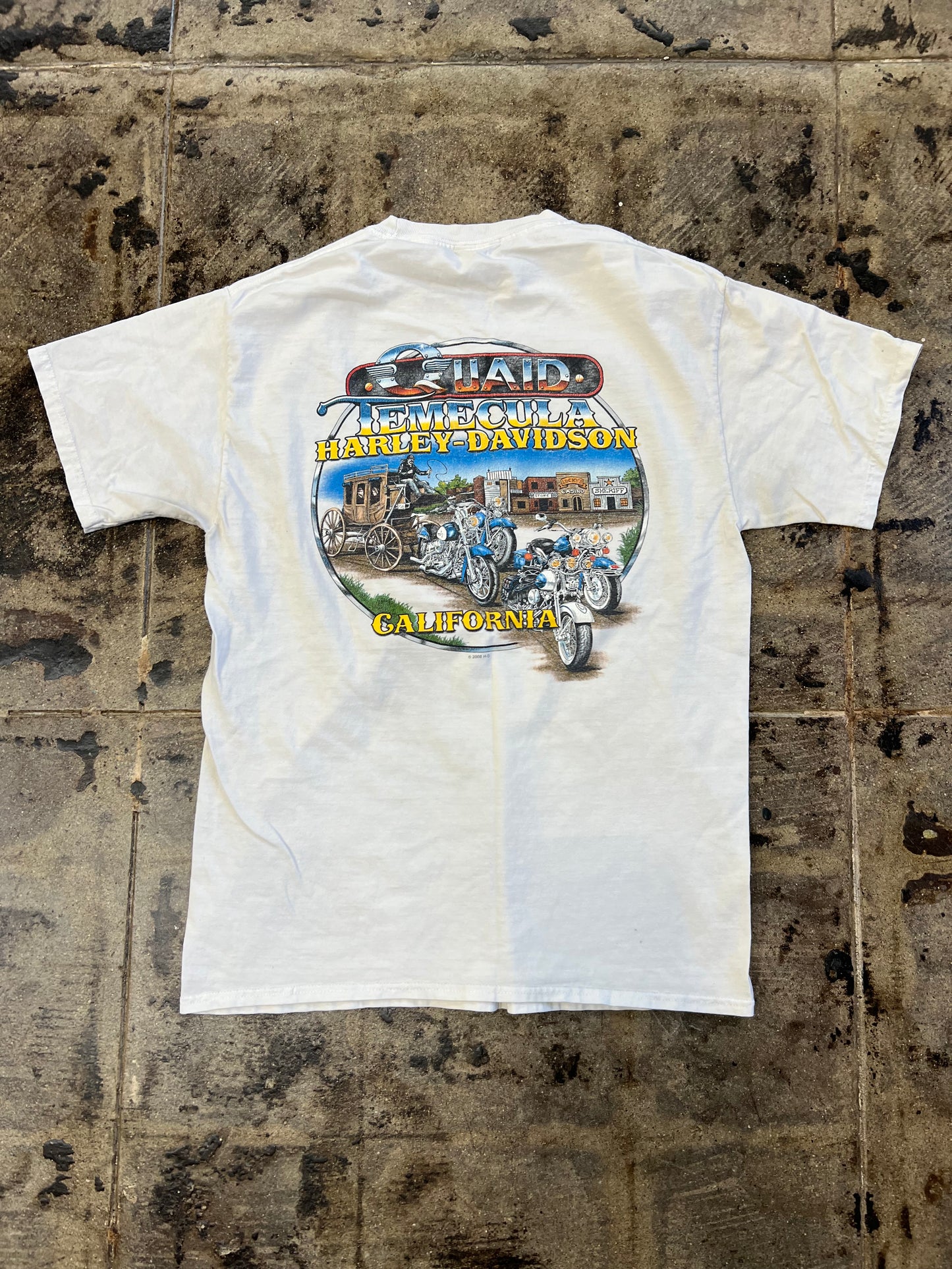 WHITE HARLEY-DAVIDSON TEMECULA TEE