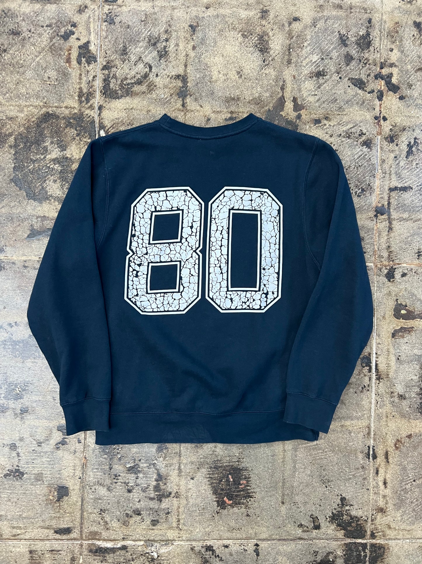 NAVY STUSSY S LOGO CREWNECK
