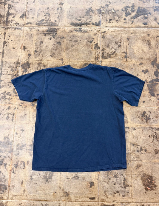 SUPREME KAWS CHALK BOX LOGO NAVY TEE