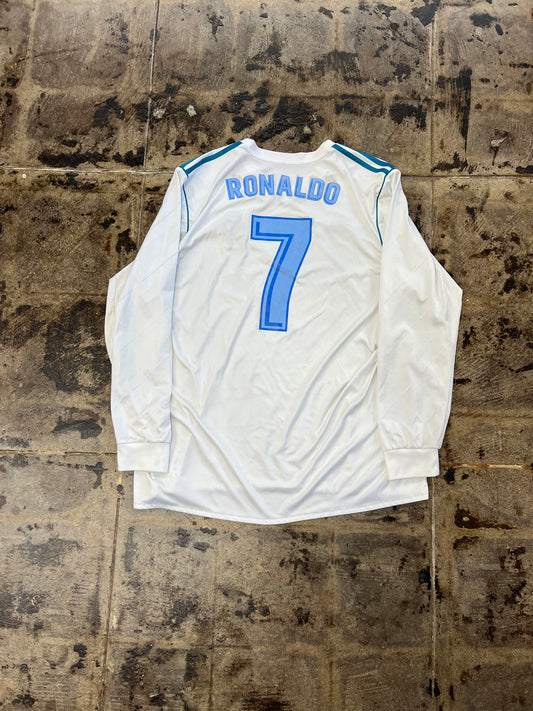 ADIDAS 17/18 REAL MADRID RONALDO HOME LONG SLEEVE JERSEY