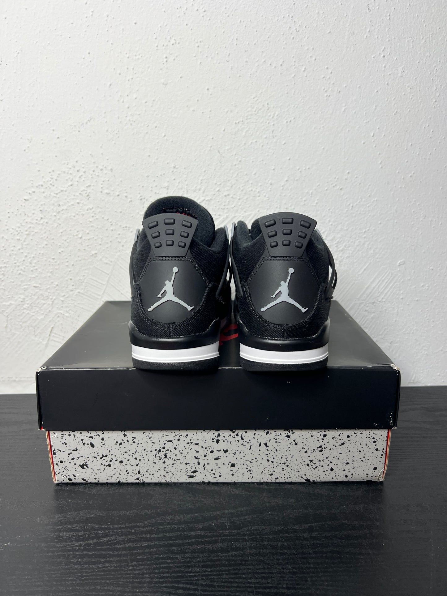 JORDAN 4 BLACK CANVAS