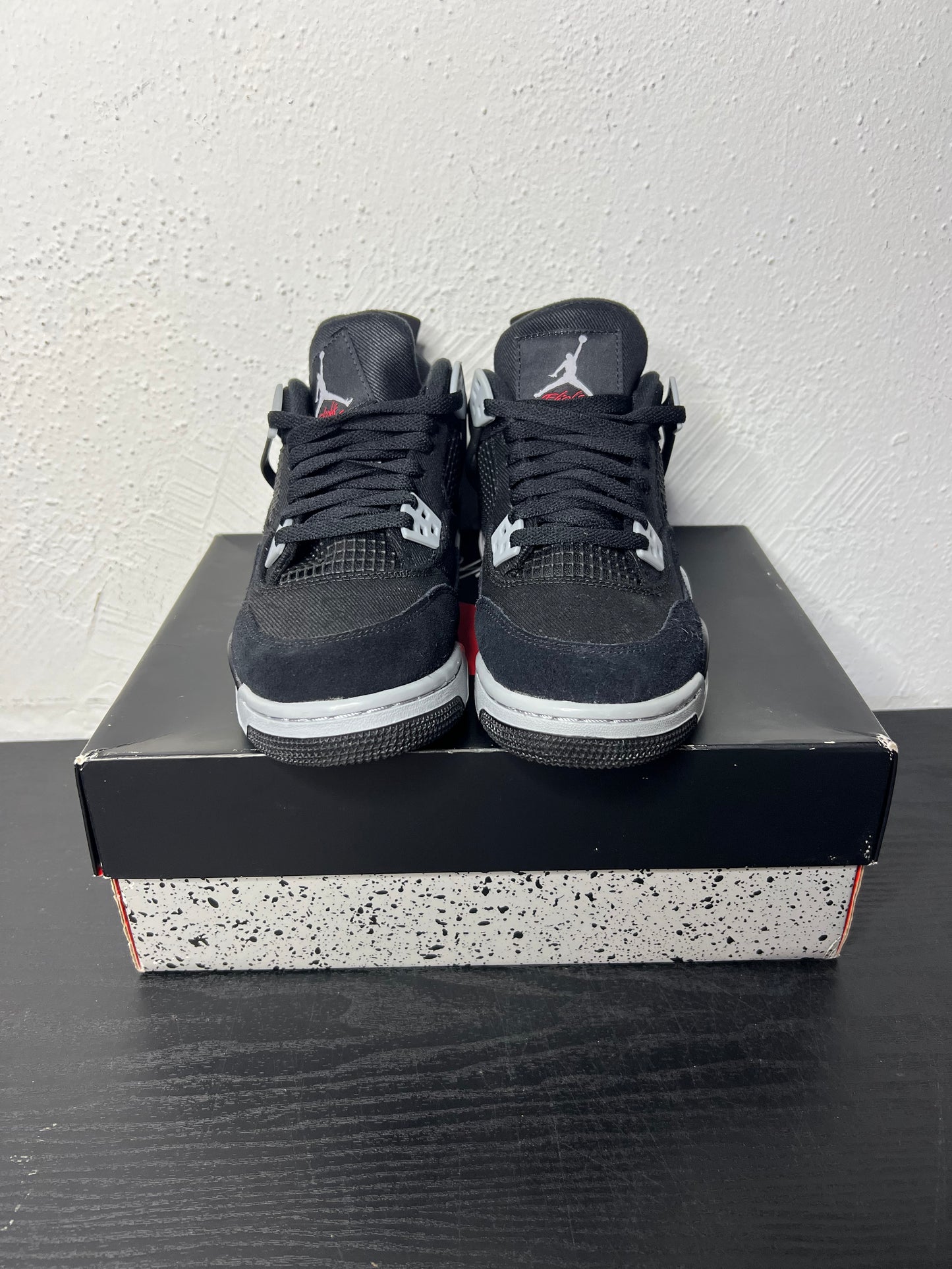 JORDAN 4 BLACK CANVAS