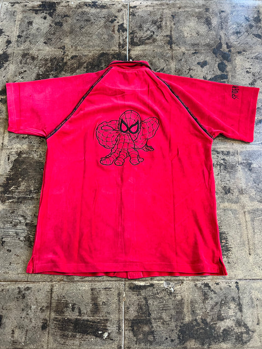 FELT SPIDER-MAN BUTTON UP