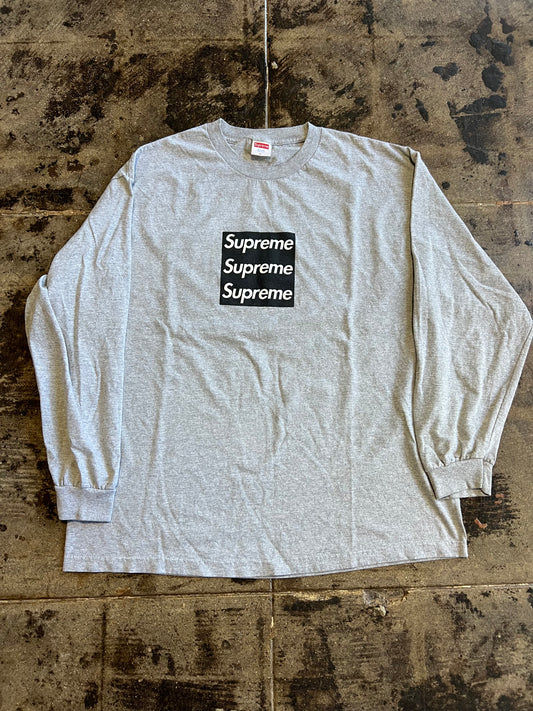 SUPREME ASSPIZZA TRIPLE BOX LOGO L/S