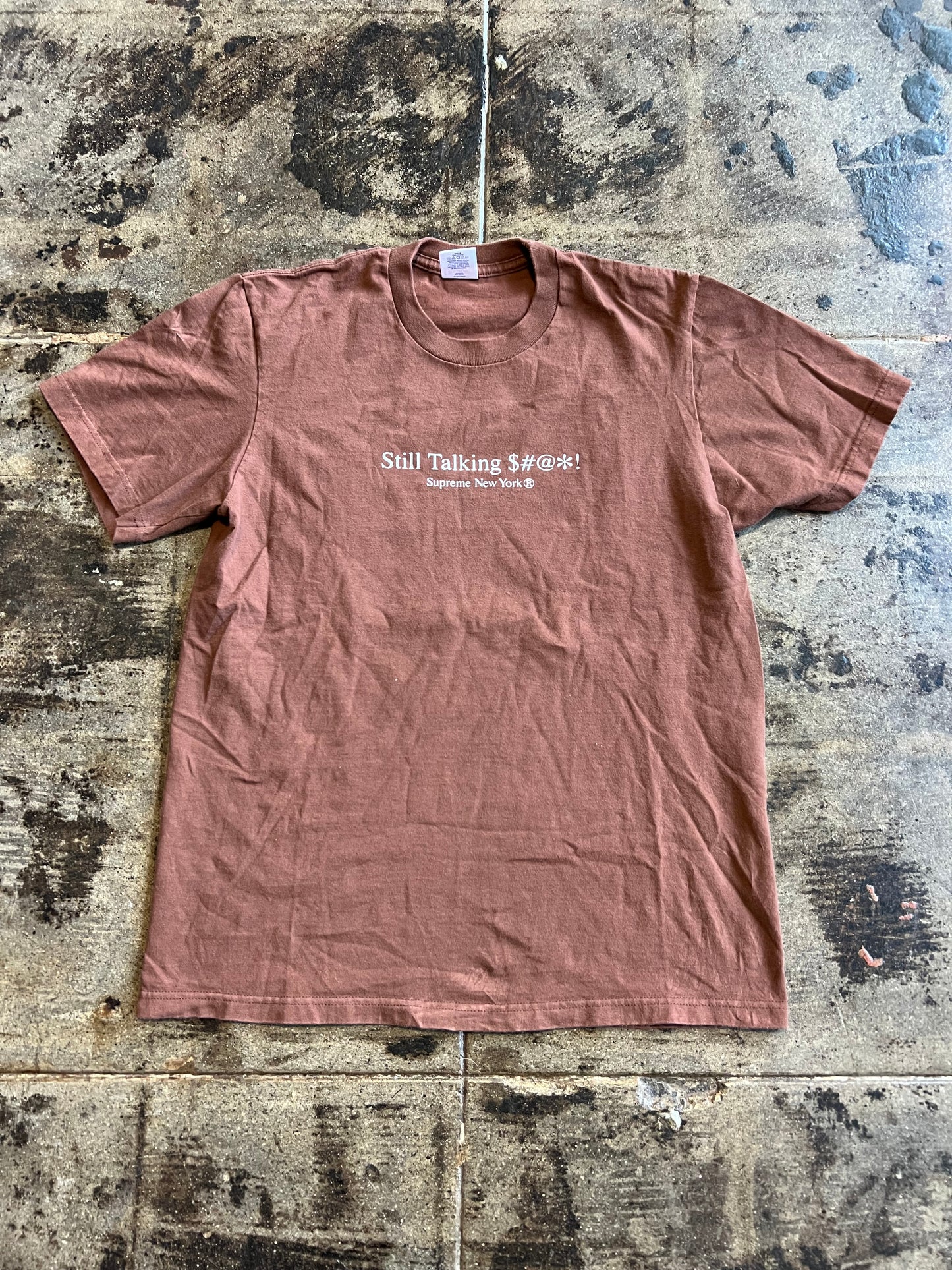 SUPREME STILL TALKING TEE BROWN