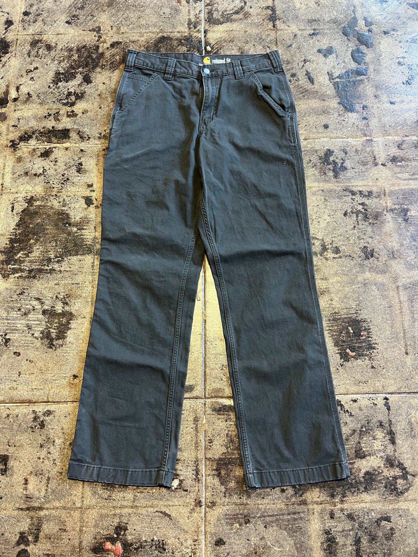 GREY CARHARTT PANTS RELAXED FIT