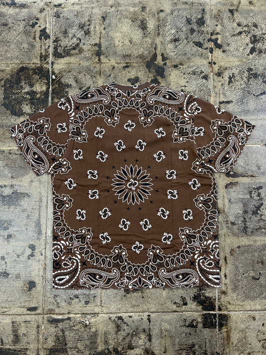 BROWN SUPREME BANDANA SILK TEE