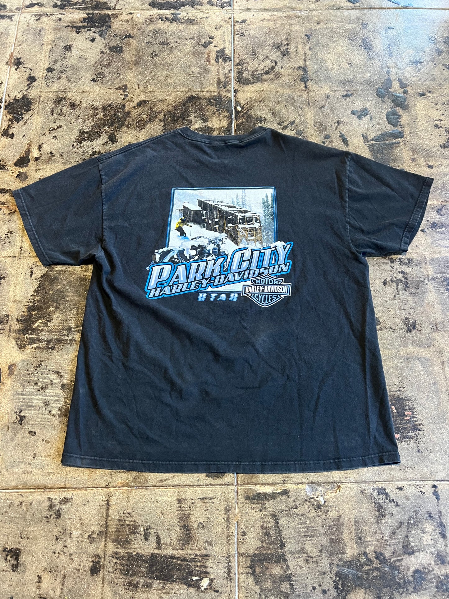 BLACK HARLEY-DAVIDSON UTAH TEE