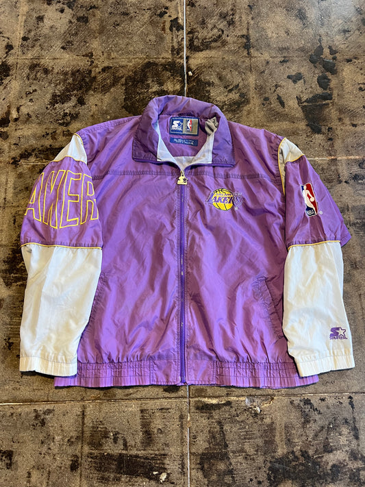 STARTER LAKER PURPLE WINDBREAKER