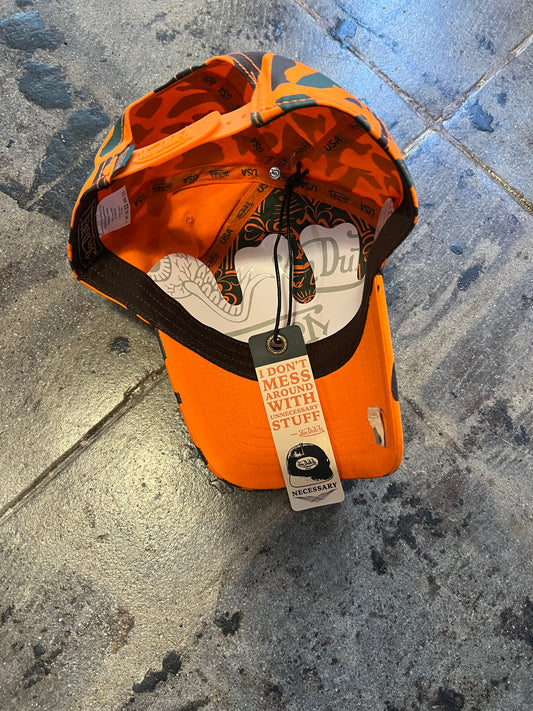 Von Dutch Trucker Snapback Orange Camo