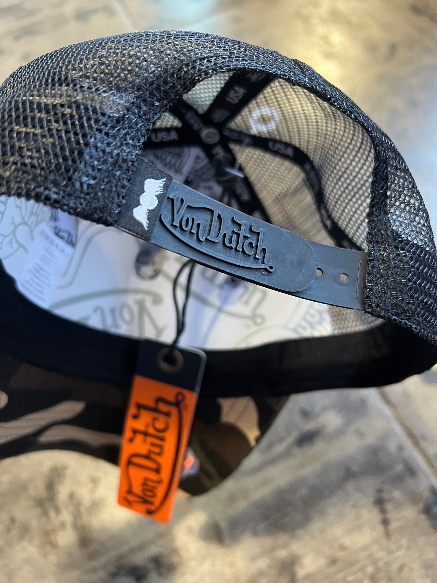 Von Dutch Brown Camo Trucker Snapback