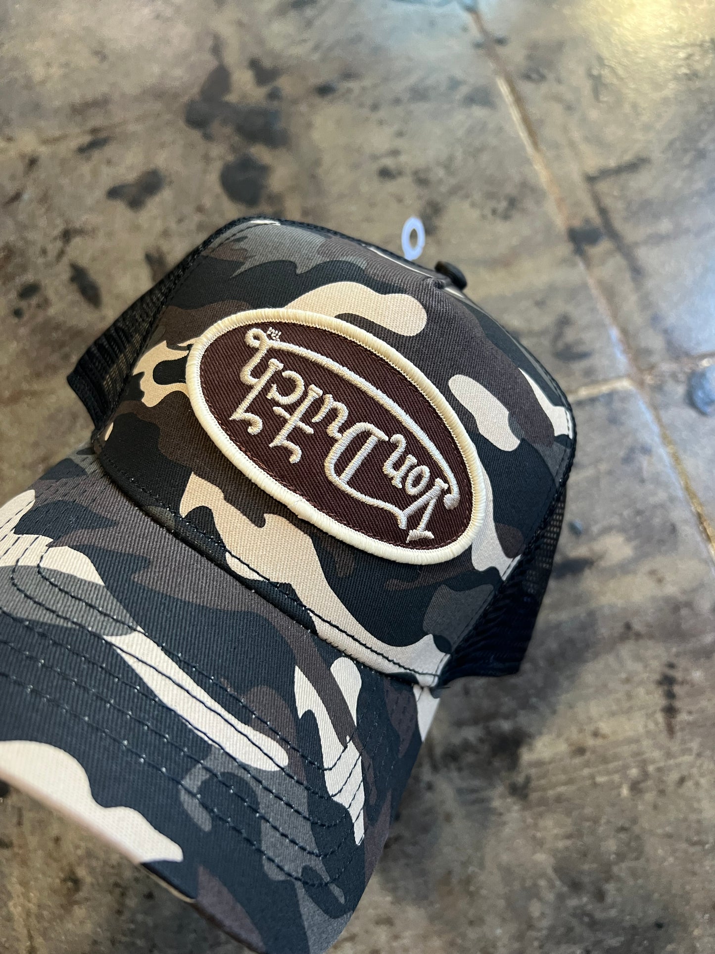 Von Dutch Brown Camo Trucker Snapback