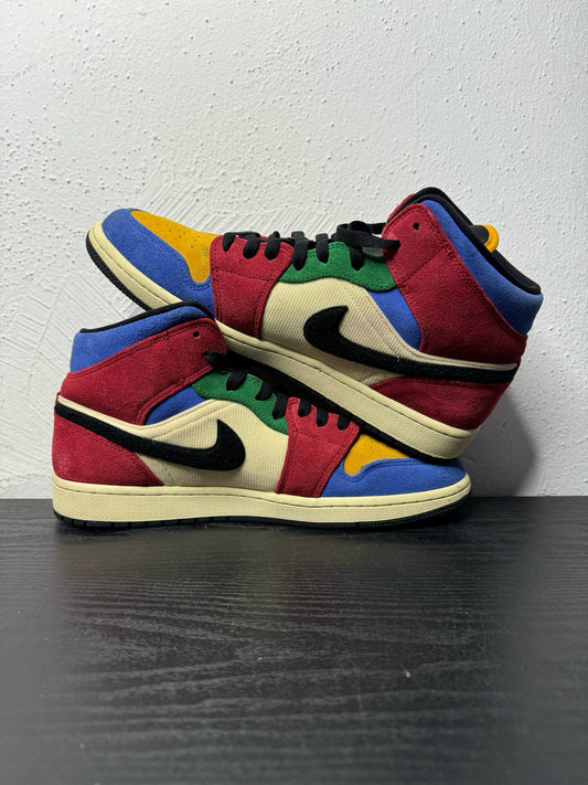 JORDAN 1 MID FEARLESS(USED,NB) / 11.5