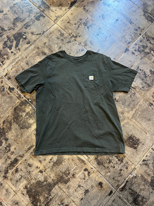 OLIVE GREEN CARHARTT TEE SZ: XL