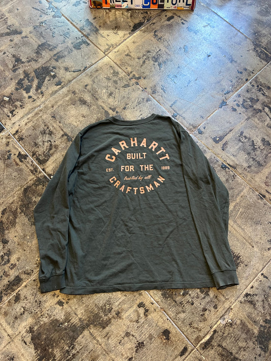 OLIVE GREEN CARHARTT LONG SLEEVE  SZ: XL