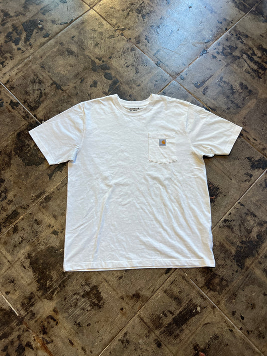 WHITE CARHARTT TEE SZ: L