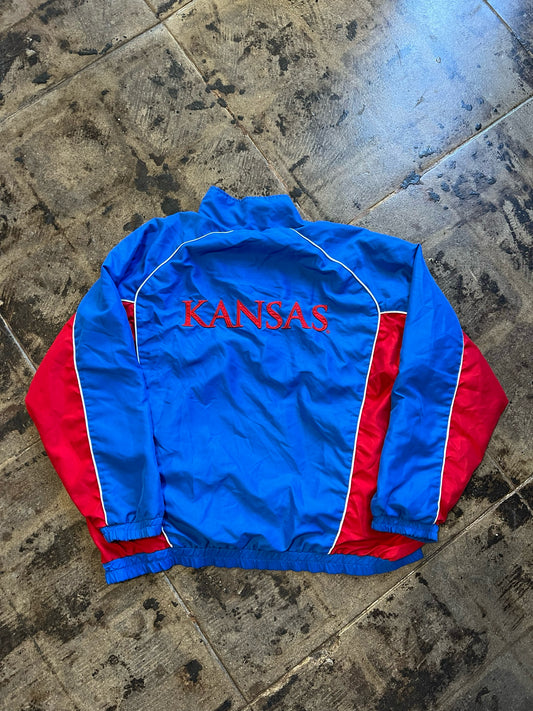 KANSAS JAYHAWKS QUARTER ZIP PULL OVER SIZE:XXL