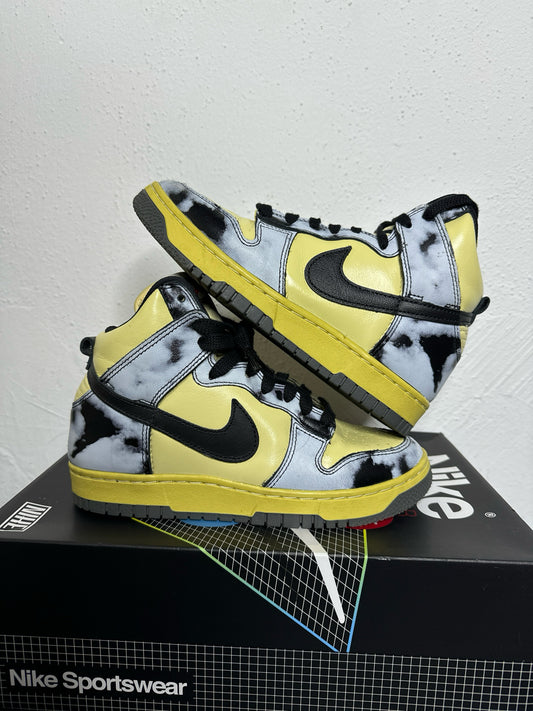 NIKE DUNK HIGH BLK ACID WASH (USED) SIZE:5 (6.5W)