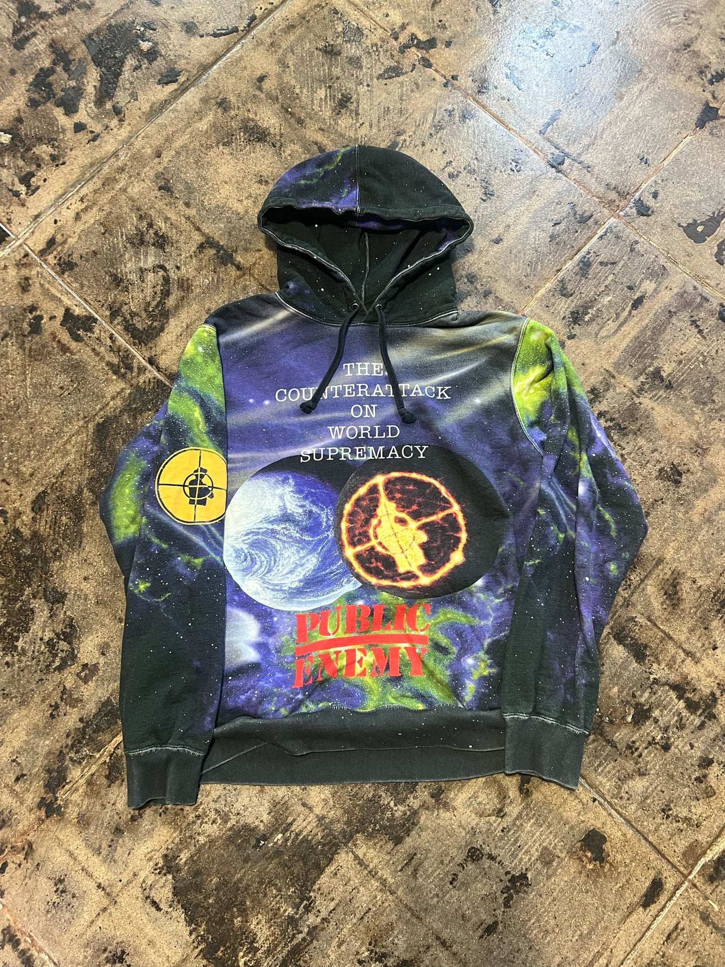 SUPREME X UNDERCOVER PUBLIC ENEMY PLANETS HOODIE SZ: MED