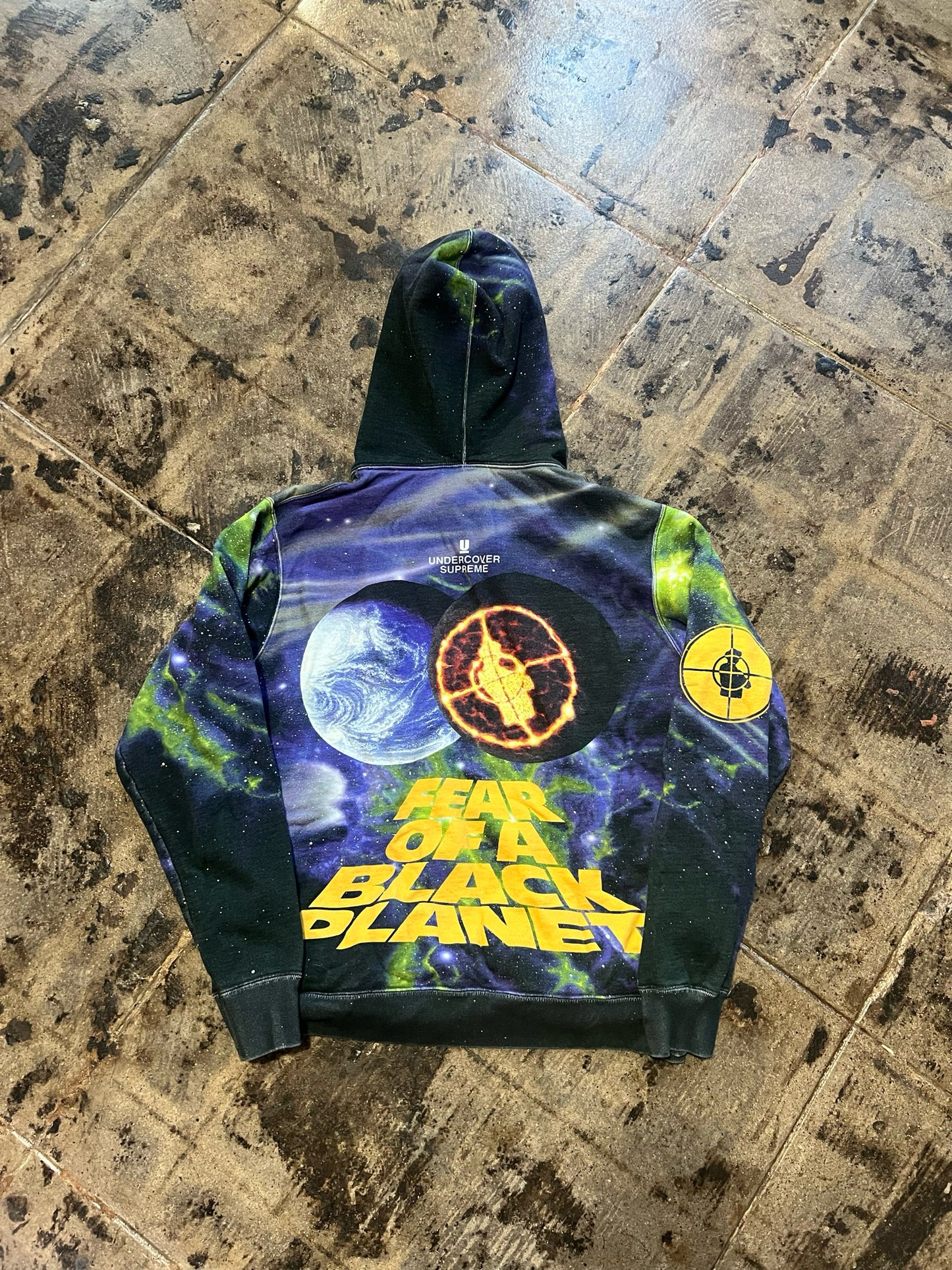 SUPREME X UNDERCOVER PUBLIC ENEMY PLANETS HOODIE SZ: MED