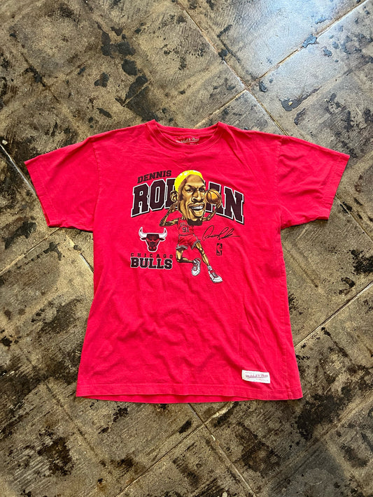 DENNIS ROBINS CHICAGO BULLS TEE SZ: L