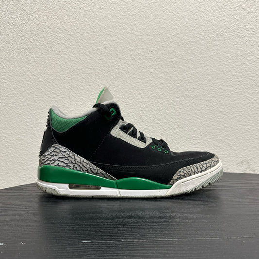 JORDAN 3 PINE GREEN USED / 12