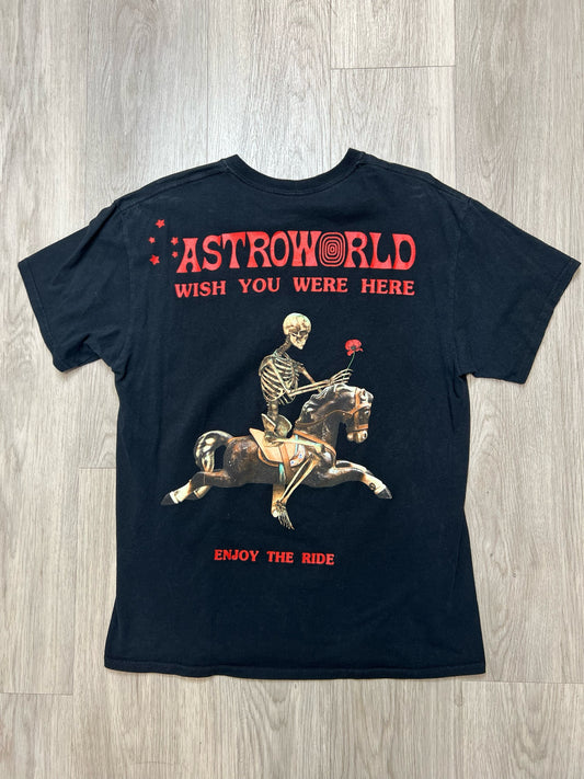 BLACK ASTROWORLD TEE SZ: L