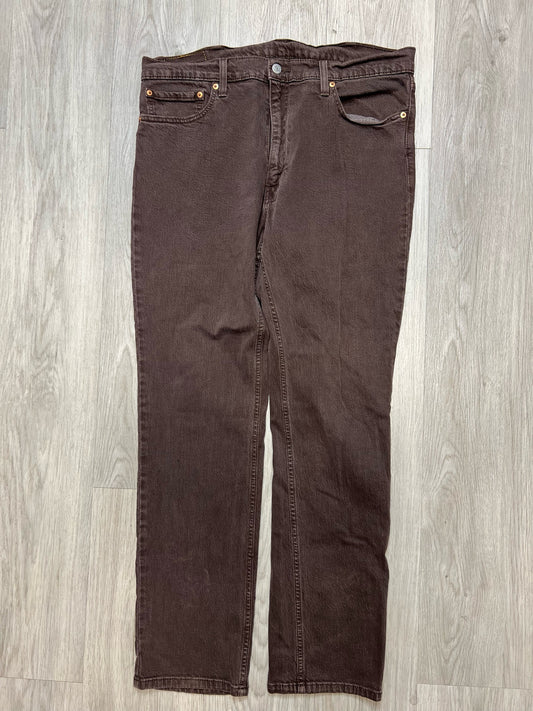 BROWN LEVIS 511 JEANS SZ: 38X32