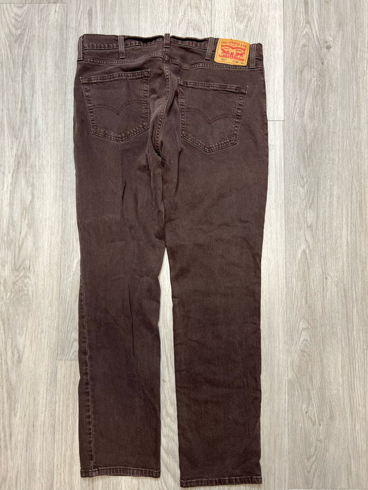 BROWN LEVIS 511 JEANS SZ: 38X32