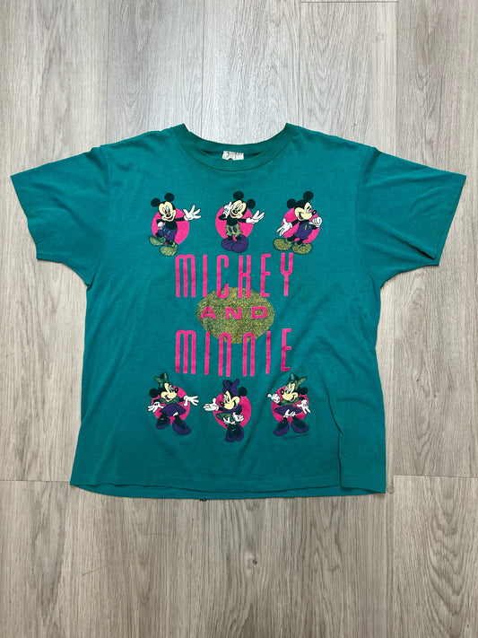 MICKEY AND MINNIE TEE SZ: MED