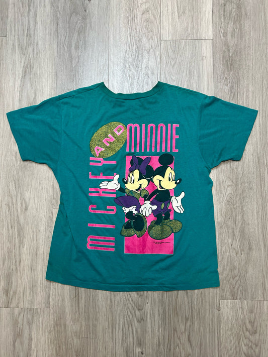MICKEY AND MINNIE TEE SZ: MED