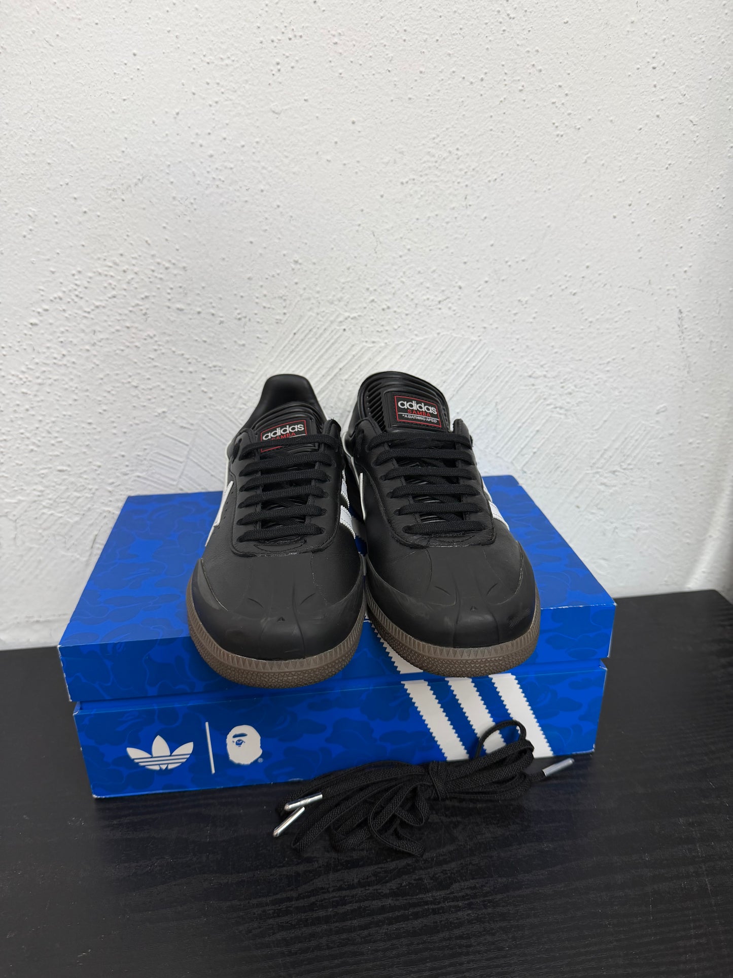 ADIDAS BAPE SAMBA BLK/WHT/GUM (USED)