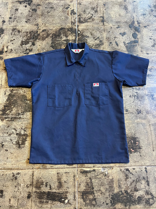 NAVY BLUE BEN DAVIS 1/2 ZIP SHIRT