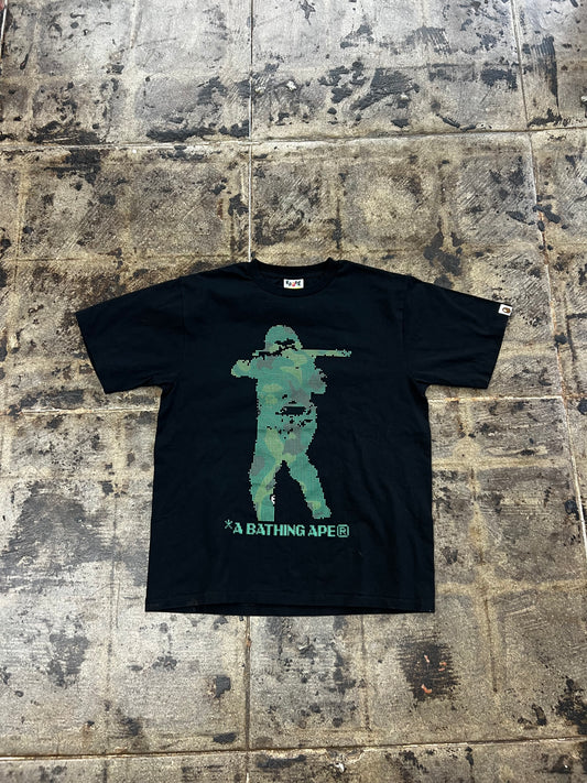 BAPE BITMAP SOLDIER BLACK TEE